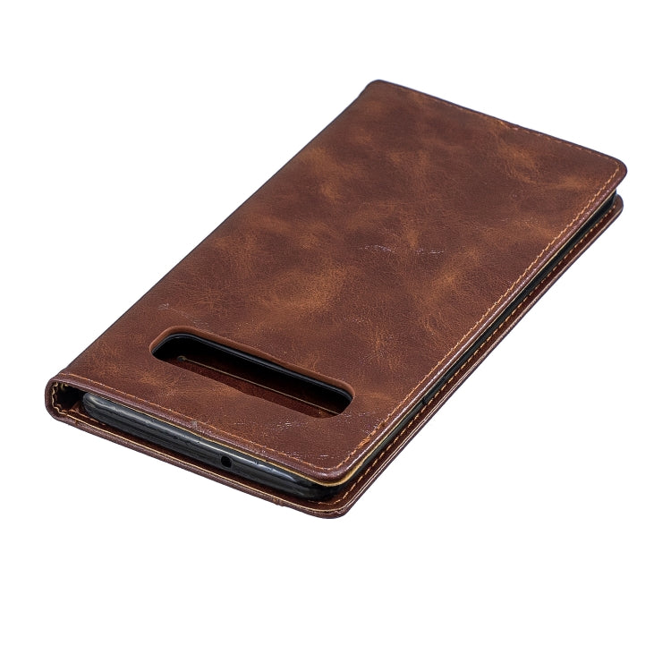 For Galaxy S10 5G Copper Buckle Nappa Texture Horizontal Flip Leather Case, with Holder & Card Slots & Wallet