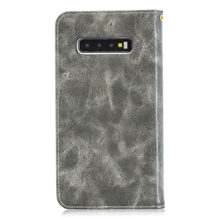 For Galaxy S10+ Copper Buckle Nappa Texture Horizontal Flip Leather Case, with Holder & Card Slots & Wallet