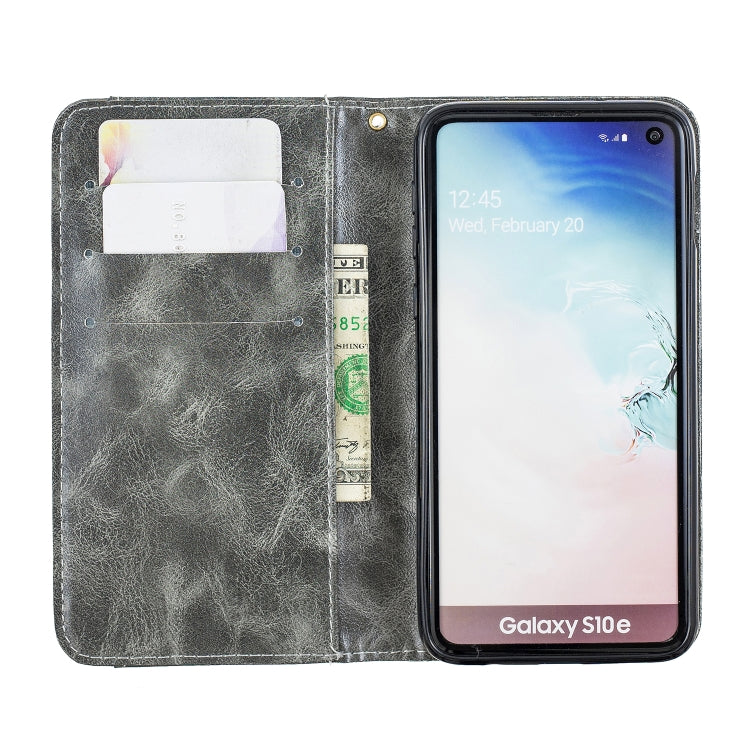 For Galaxy S10e Copper Buckle Nappa Texture Horizontal Flip Leather Case, with Holder & Card Slots & Wallet