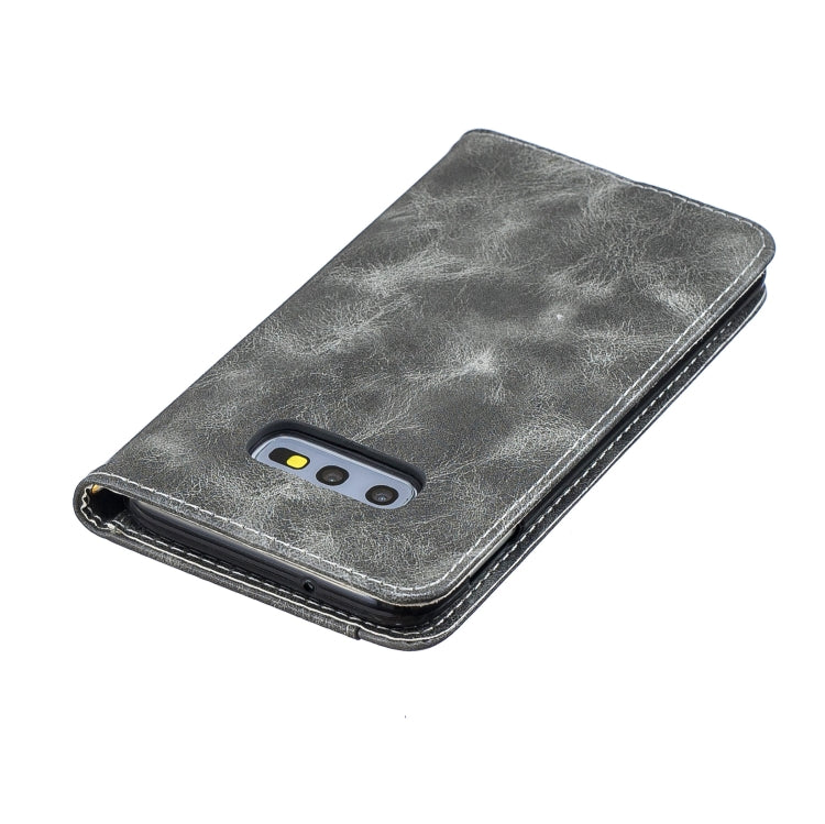 For Galaxy S10e Copper Buckle Nappa Texture Horizontal Flip Leather Case, with Holder & Card Slots & Wallet