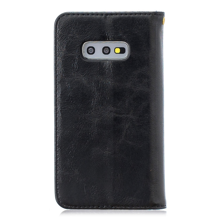 For Galaxy S10e Copper Buckle Nappa Texture Horizontal Flip Leather Case, with Holder & Card Slots & Wallet