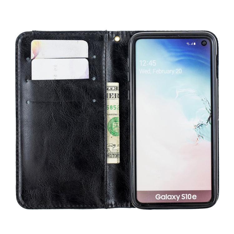 For Galaxy S10e Copper Buckle Nappa Texture Horizontal Flip Leather Case, with Holder & Card Slots & Wallet