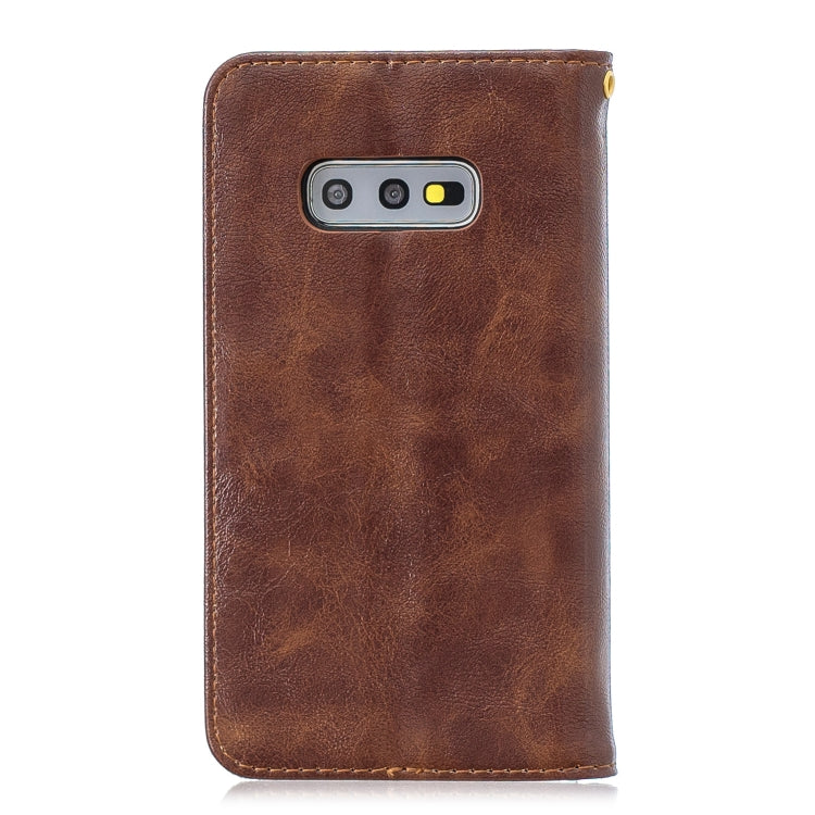 For Galaxy S10e Copper Buckle Nappa Texture Horizontal Flip Leather Case, with Holder & Card Slots & Wallet