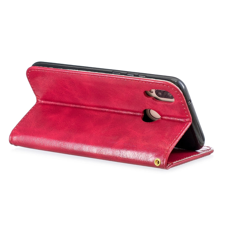 For Huawei  P20 Lite Copper Buckle Nappa Texture Horizontal Flip Leather Case , with Holder & Card Slots & Wallet