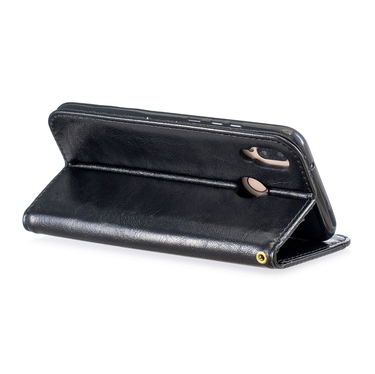 For Huawei  P20 Lite Copper Buckle Nappa Texture Horizontal Flip Leather Case , with Holder & Card Slots & Wallet