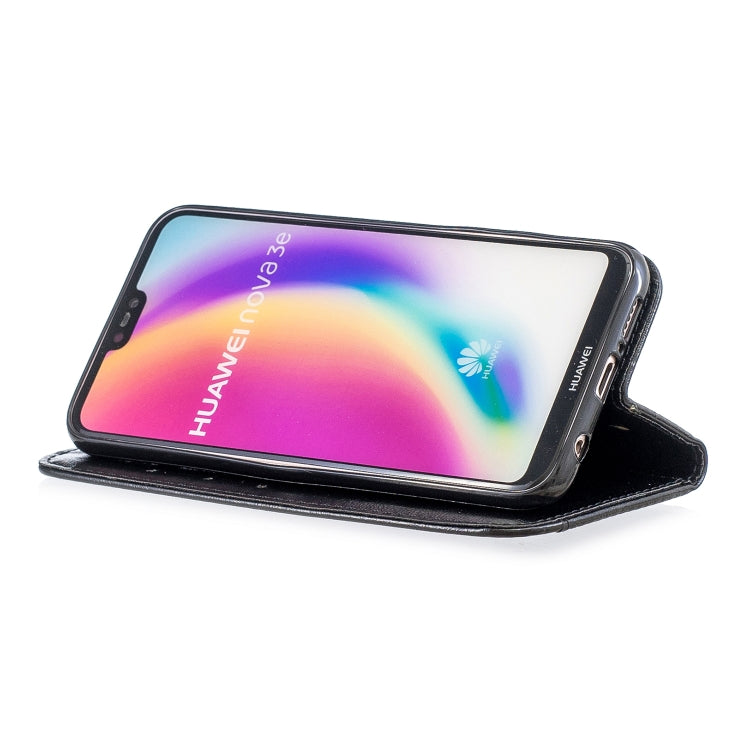 For Huawei  P20 Lite Copper Buckle Nappa Texture Horizontal Flip Leather Case , with Holder & Card Slots & Wallet