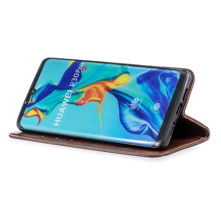 For Huawei  P30 Pro Copper Buckle Nappa Texture Horizontal Flip Leather Case , with Holder & Card Slots & Wallet