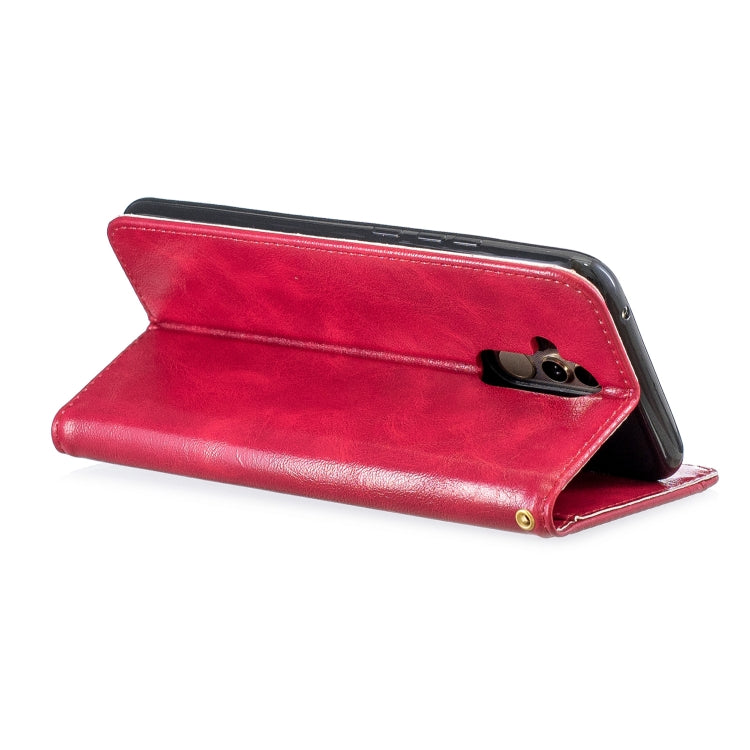 For Huawei  Mate 20 Lite Copper Buckle Nappa Texture Horizontal Flip Leather Case , with Holder & Card Slots & Wallet