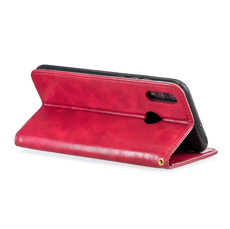 For Huawei Honor 10 Lite Copper Buckle Nappa Texture Horizontal Flip Leather Case , with Holder & Card Slots & Wallet