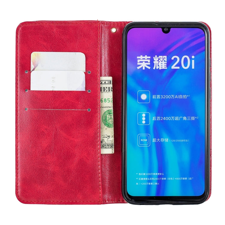 For Huawei Honor 10i Copper Buckle Nappa Texture Horizontal Flip Leather Case , with Holder & Card Slots & Wallet