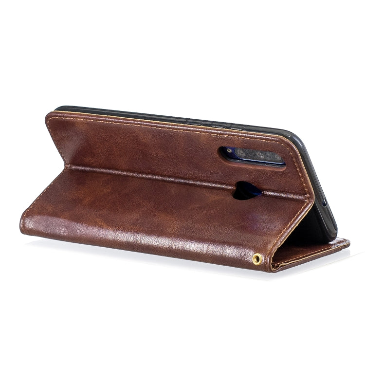 For Huawei Honor 10i Copper Buckle Nappa Texture Horizontal Flip Leather Case , with Holder & Card Slots & Wallet