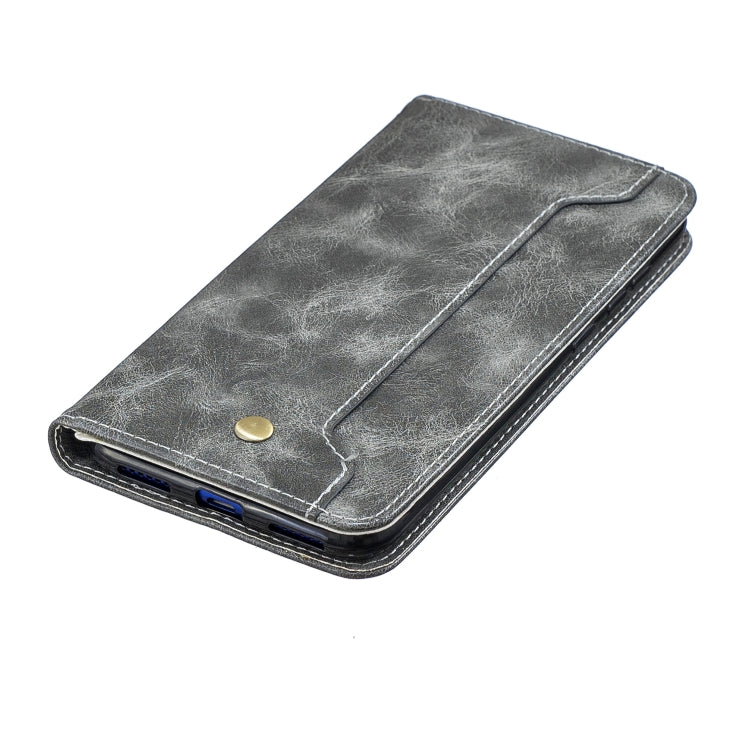 For Huawei  Y7 2019 Copper Buckle Nappa Texture Horizontal Flip Leather Case , with Holder & Card Slots & Wallet