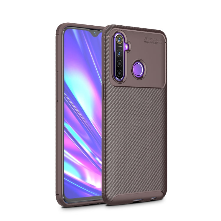 For OPPO Realme 5 Pro Carbon Fiber Texture Shockproof TPU Case