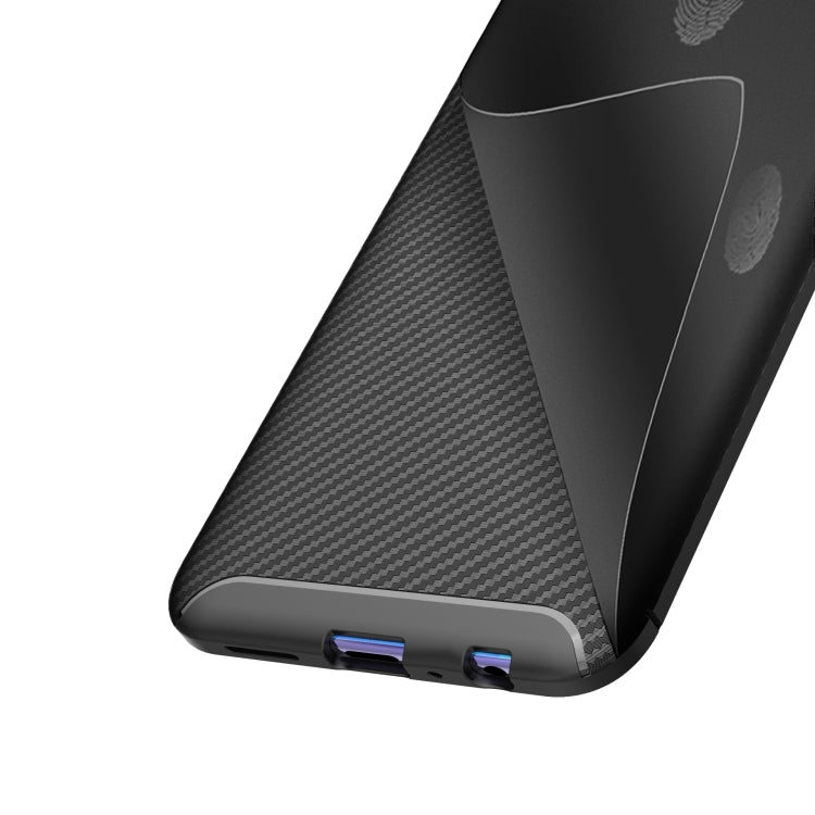 For Xiaomi Redmi Note 8 Carbon Fiber Texture Shockproof TPU Case(Black)