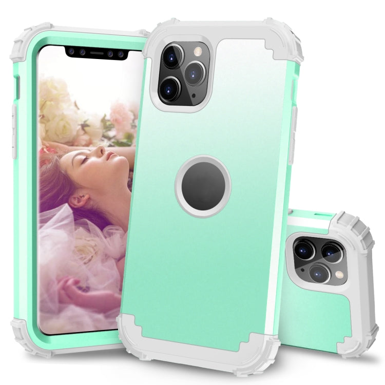 For iPhone 11 Pro PC+ Silicone Three-piece Anti-drop Mobile Phone Protective Back Cover
