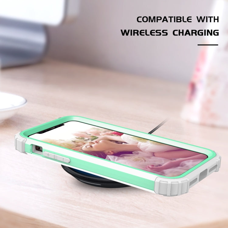 For iPhone 11 Pro PC+ Silicone Three-piece Anti-drop Mobile Phone Protective Back Cover