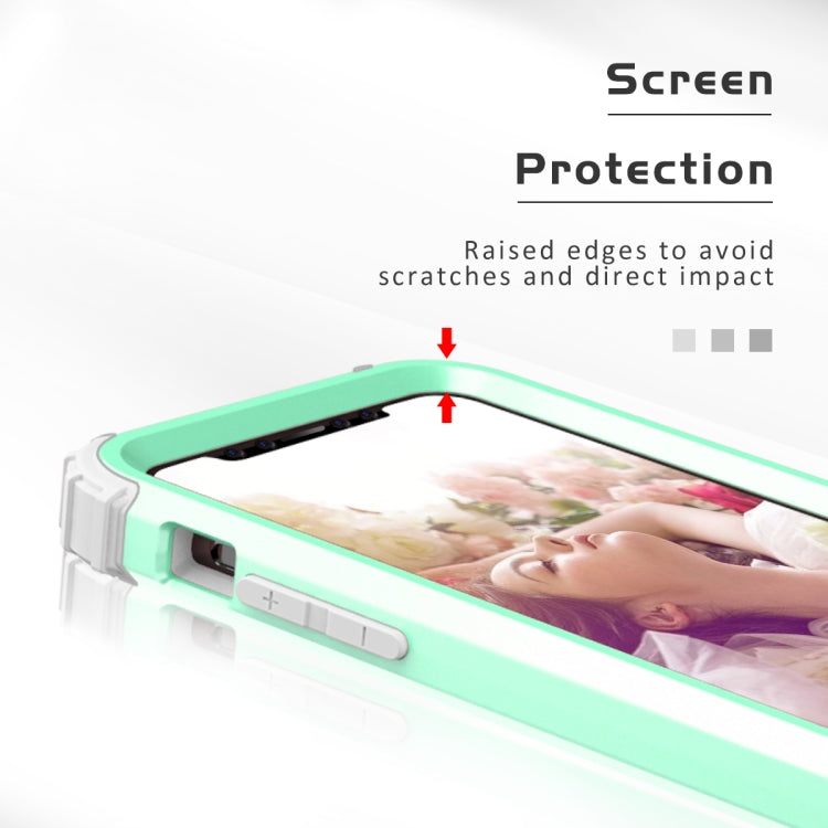 For iPhone 11 Pro PC+ Silicone Three-piece Anti-drop Mobile Phone Protective Back Cover