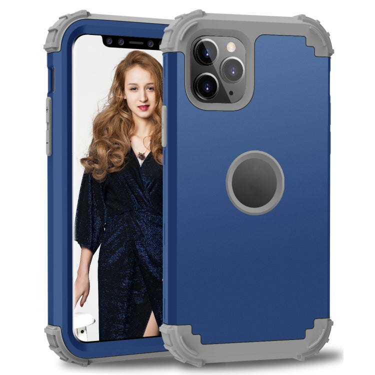 For iPhone 11 Pro PC+ Silicone Three-piece Anti-drop Mobile Phone Protective Back Cover