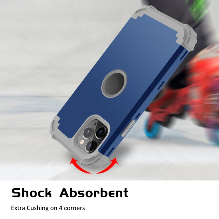 For iPhone 11 Pro PC+ Silicone Three-piece Anti-drop Mobile Phone Protective Back Cover