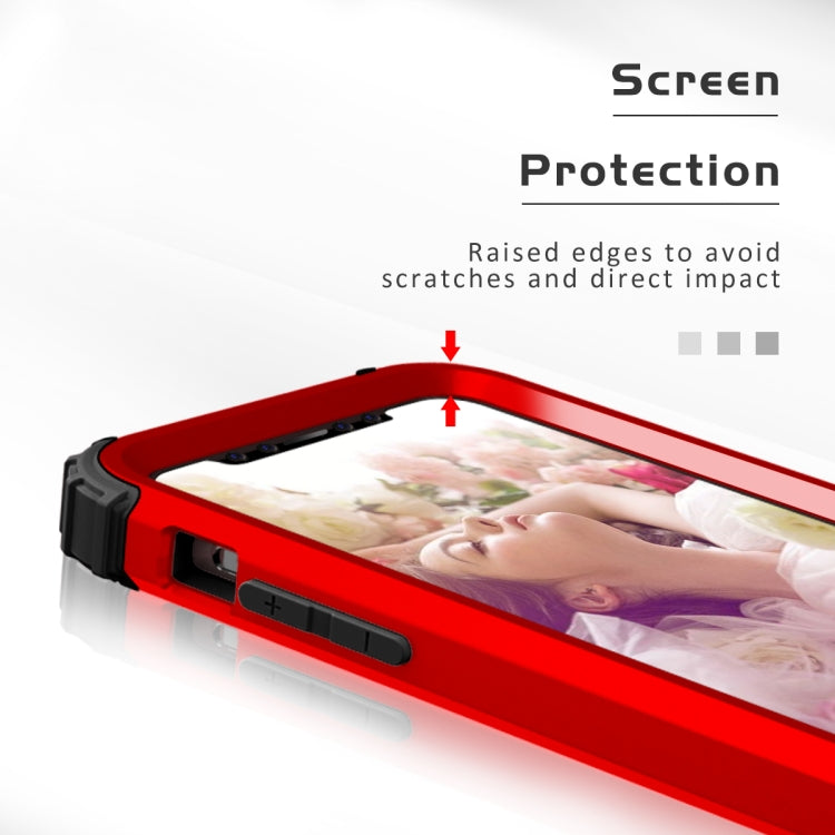 For iPhone 11 Pro PC+ Silicone Three-piece Anti-drop Mobile Phone Protective Back Cover