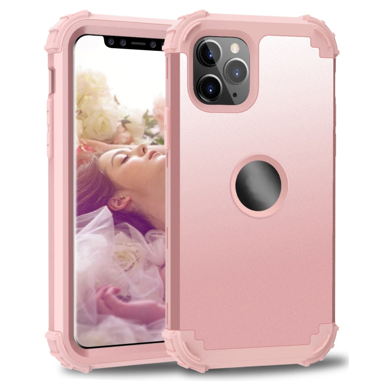 For iPhone 11 Pro PC+ Silicone Three-piece Anti-drop Mobile Phone Protective Back Cover