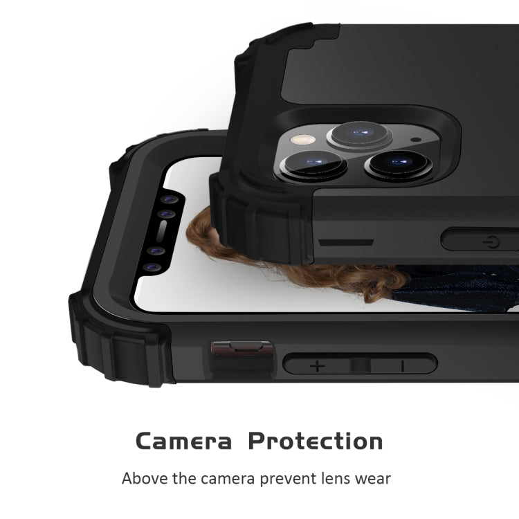 For iPhone 11 Pro PC+ Silicone Three-piece Anti-drop Mobile Phone Protective Back Cover