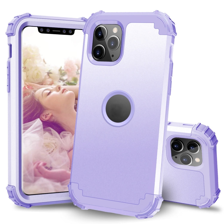 For iPhone 11 Pro PC+ Silicone Three-piece Anti-drop Mobile Phone Protective Back Cover