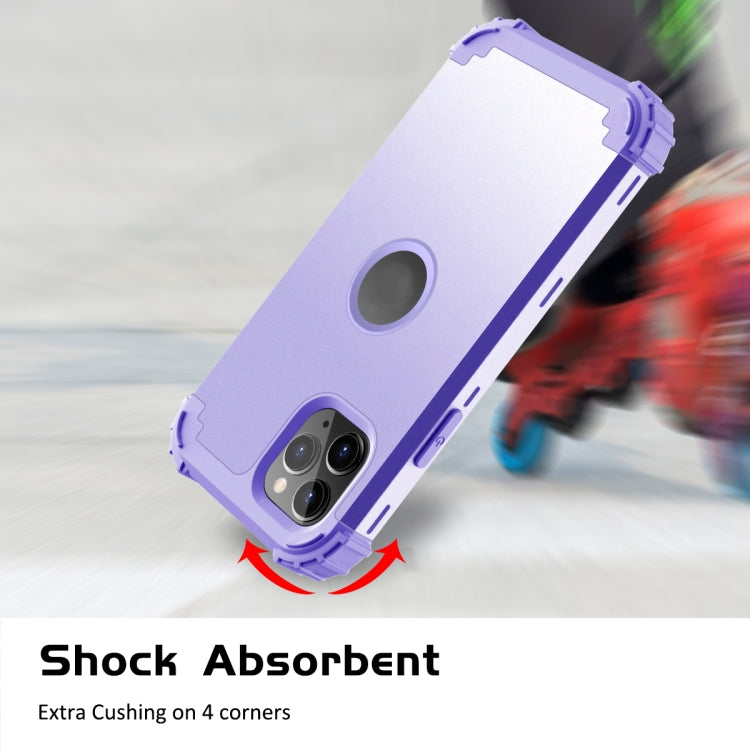 For iPhone 11 Pro PC+ Silicone Three-piece Anti-drop Mobile Phone Protective Back Cover