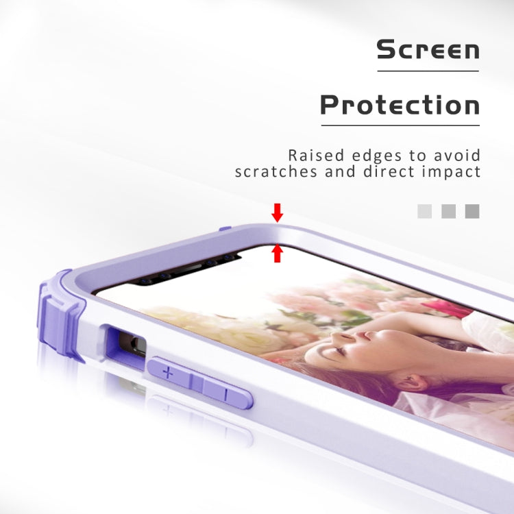For iPhone 11 Pro PC+ Silicone Three-piece Anti-drop Mobile Phone Protective Back Cover