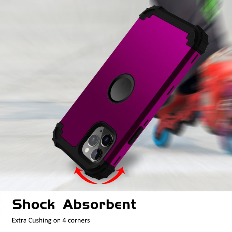 For iPhone 11 Pro PC+ Silicone Three-piece Anti-drop Mobile Phone Protective Back Cover