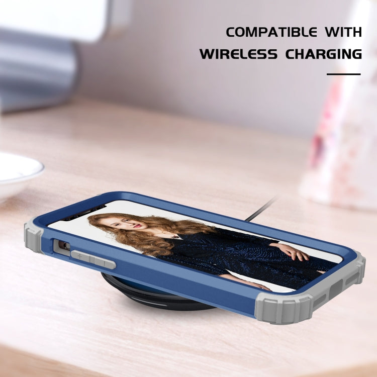 For iPhone 11 PC+ Silicone Three-piece Anti-drop Mobile Phone Protective Back Cover