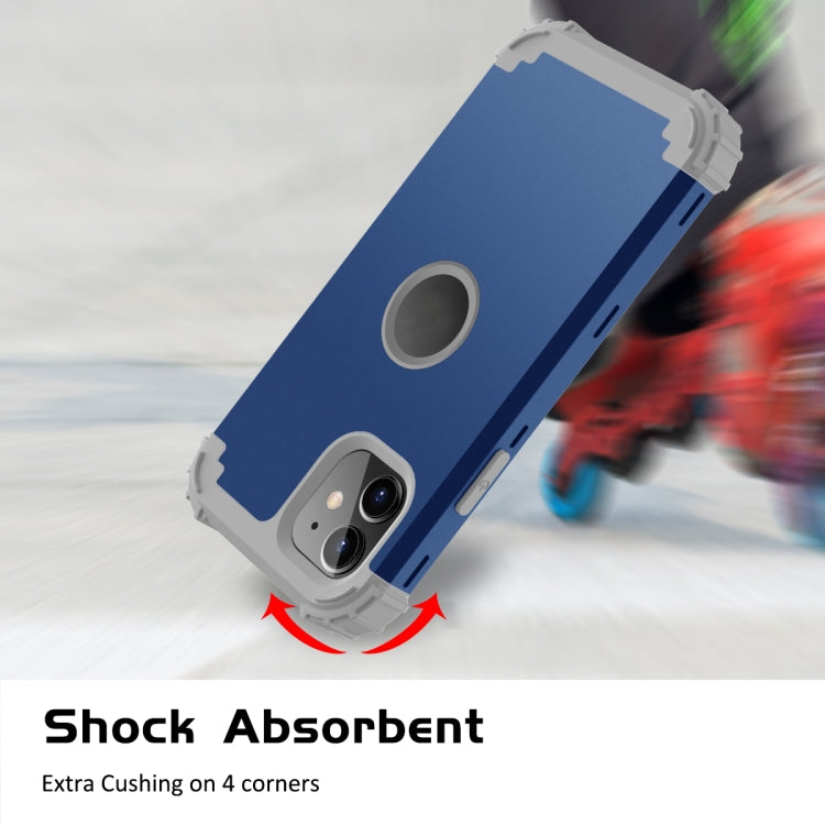 For iPhone 11 PC+ Silicone Three-piece Anti-drop Mobile Phone Protective Back Cover