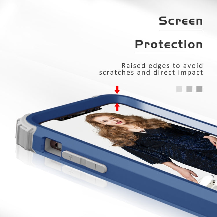 For iPhone 11 PC+ Silicone Three-piece Anti-drop Mobile Phone Protective Back Cover