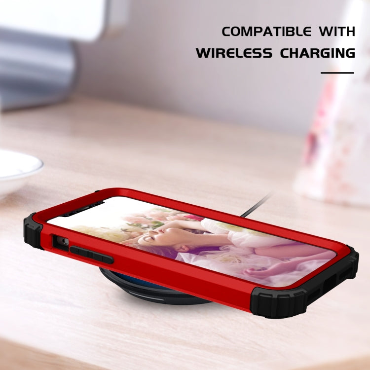 For iPhone 11 PC+ Silicone Three-piece Anti-drop Mobile Phone Protective Back Cover