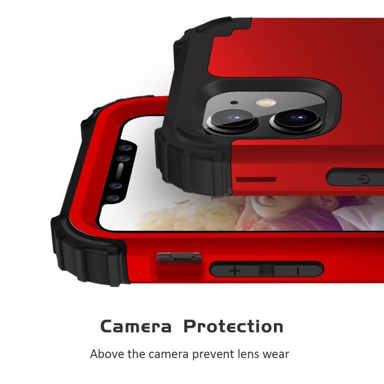 For iPhone 11 PC+ Silicone Three-piece Anti-drop Mobile Phone Protective Back Cover
