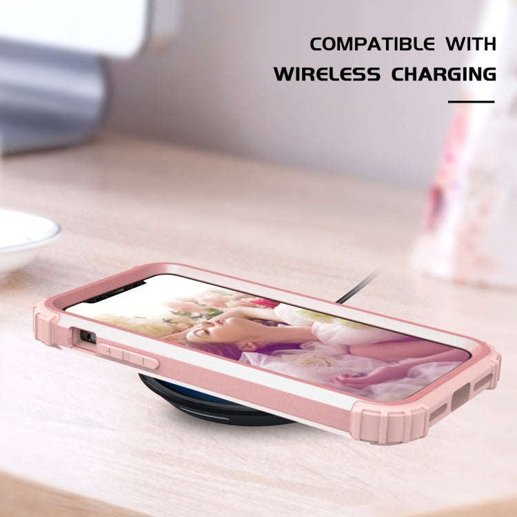 For iPhone 11 PC+ Silicone Three-piece Anti-drop Mobile Phone Protective Back Cover