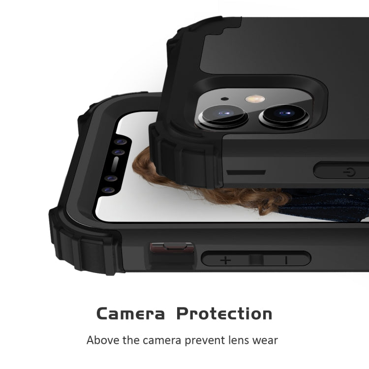 For iPhone 11 PC+ Silicone Three-piece Anti-drop Mobile Phone Protective Back Cover