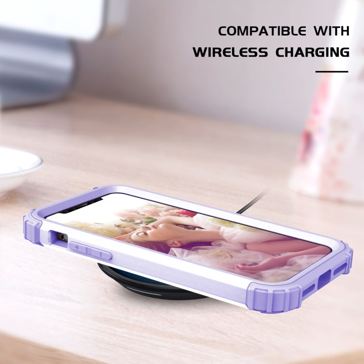 For iPhone 11 PC+ Silicone Three-piece Anti-drop Mobile Phone Protective Back Cover