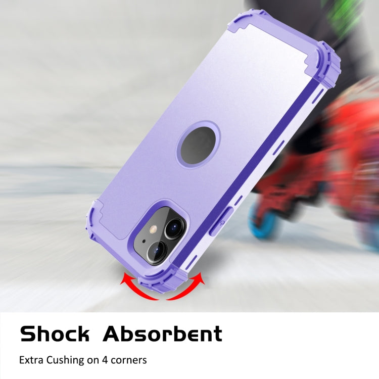 For iPhone 11 PC+ Silicone Three-piece Anti-drop Mobile Phone Protective Back Cover