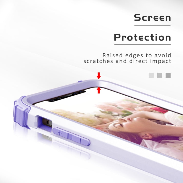 For iPhone 11 PC+ Silicone Three-piece Anti-drop Mobile Phone Protective Back Cover