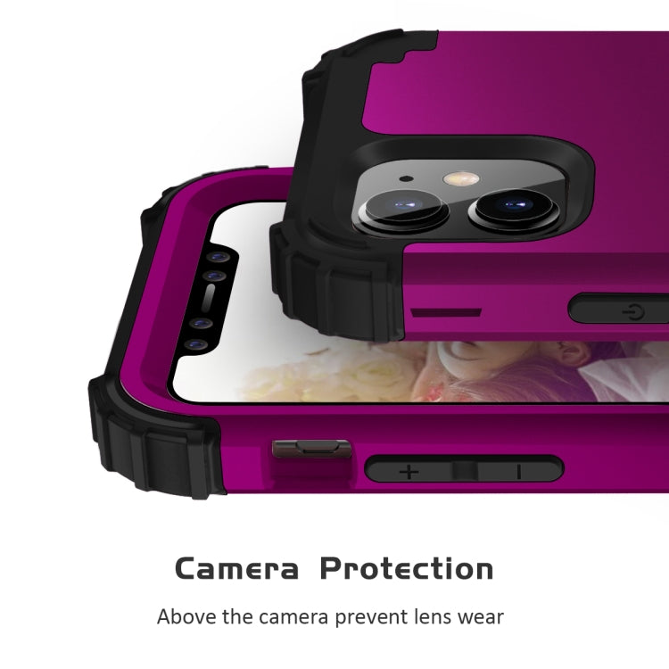 For iPhone 11 PC+ Silicone Three-piece Anti-drop Mobile Phone Protective Back Cover