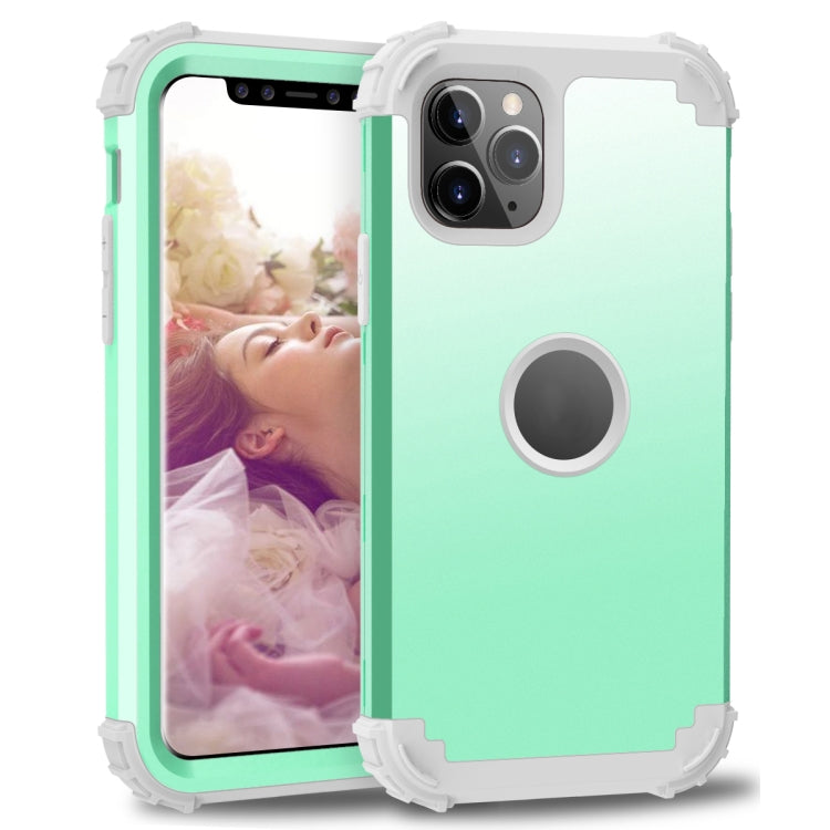 For iPhone 11 Pro Max PC+ Silicone Three-piece Anti-drop Mobile Phone Protective Back Cover