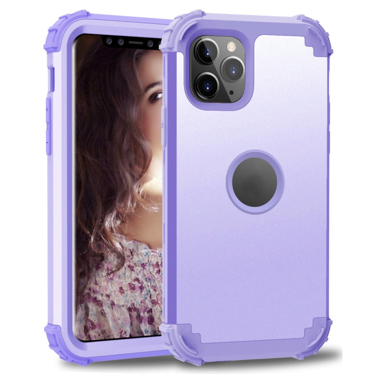 For iPhone 11 Pro Max PC+ Silicone Three-piece Anti-drop Mobile Phone Protective Back Cover