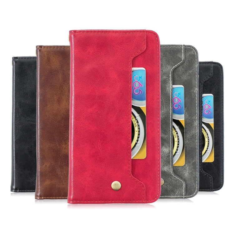For Xiaomi Redmi 6 Pro Copper Buckle Nappa Texture Horizontal Flip Leather Case, with Holder & Card Slots & Wallet