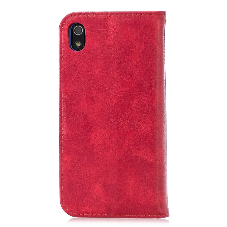 For Xiaomi Redmi 7A Copper Buckle Nappa Texture Horizontal Flip Leather Case, with Holder & Card Slots & Wallet