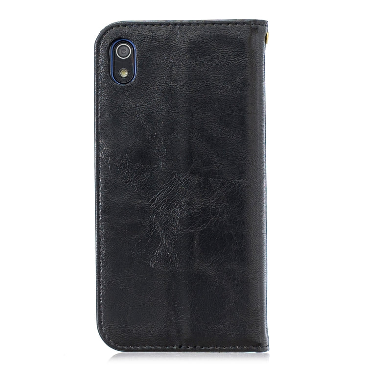 For Xiaomi Redmi 7A Copper Buckle Nappa Texture Horizontal Flip Leather Case, with Holder & Card Slots & Wallet