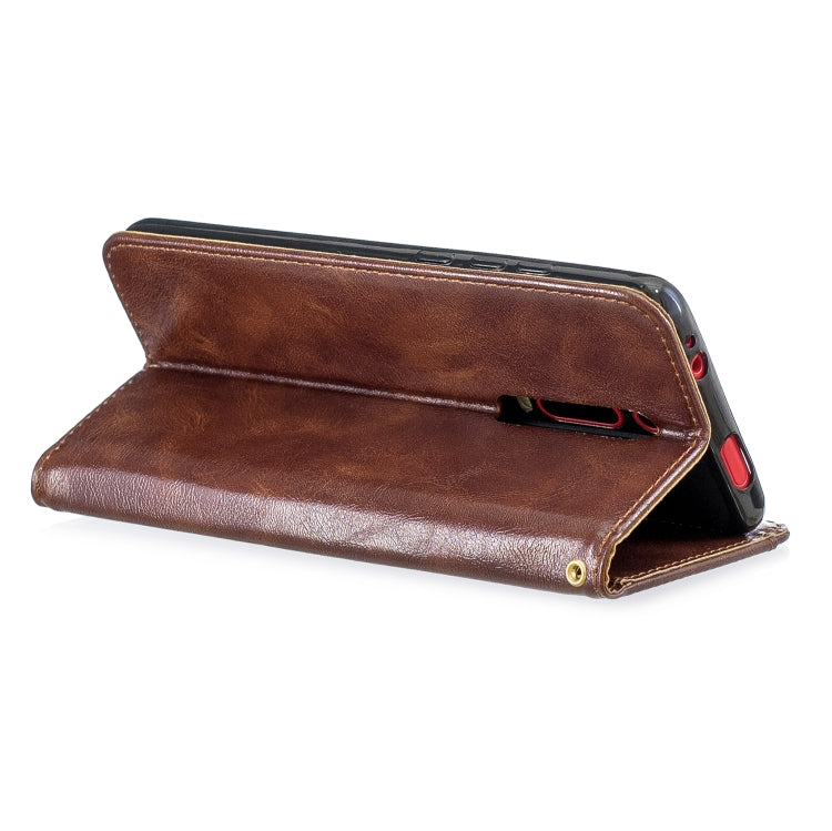 For Xiaomi Redmi K20 Copper Buckle Nappa Texture Horizontal Flip Leather Case, with Holder & Card Slots & Wallet