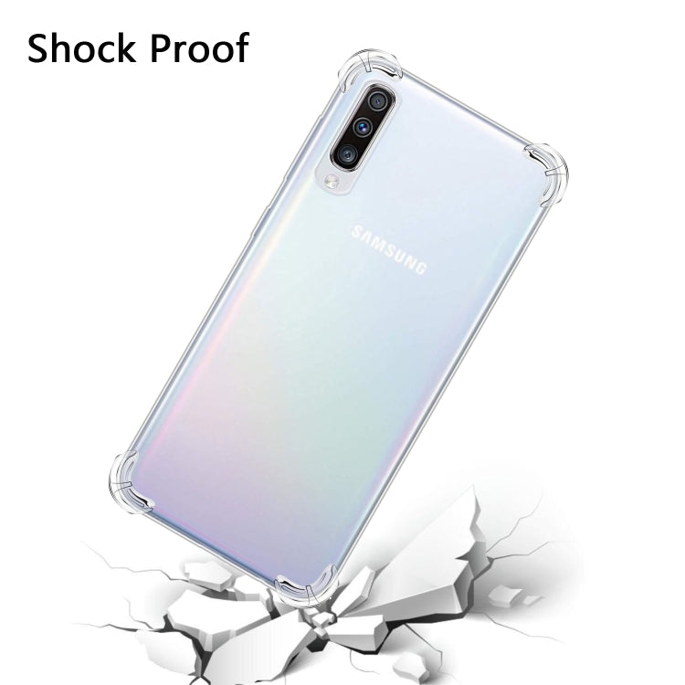 For Galaxy A50 Four-Corner Anti-Drop Ultra-Thin Transparent TPU Phone Case