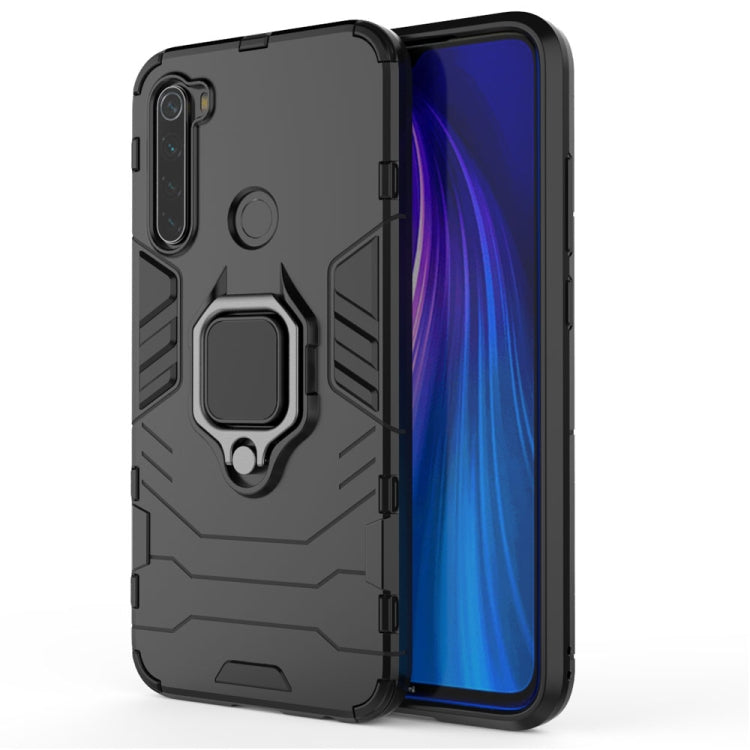 For Xiaomi Redmi Note8 PC + TPU Shockproof Protective Case with Magnetic Ring Holder