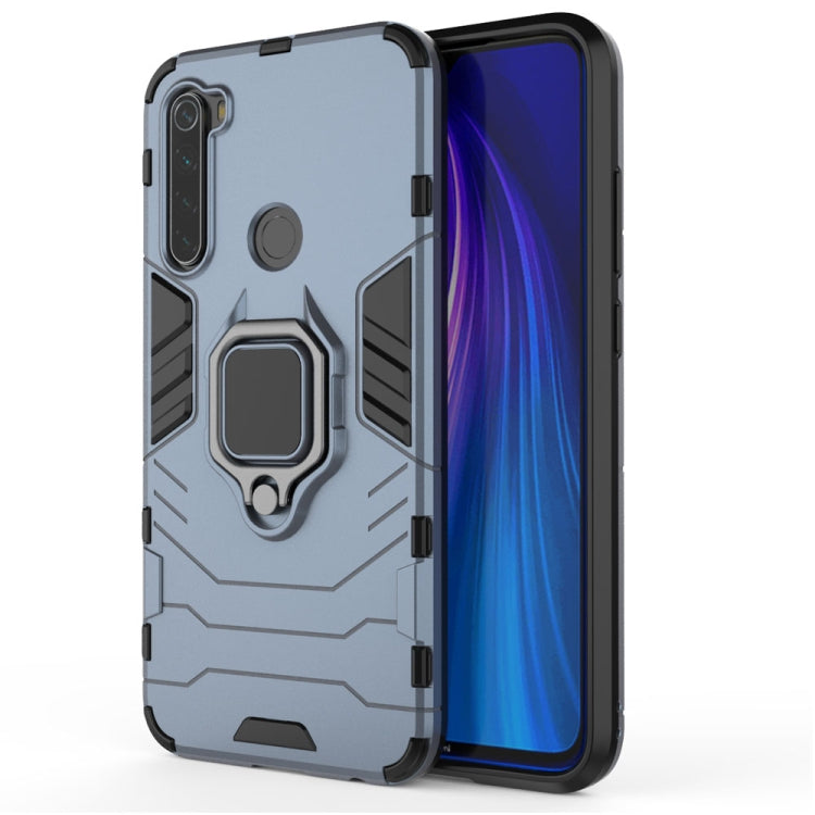 For Xiaomi Redmi Note8 PC + TPU Shockproof Protective Case with Magnetic Ring Holder